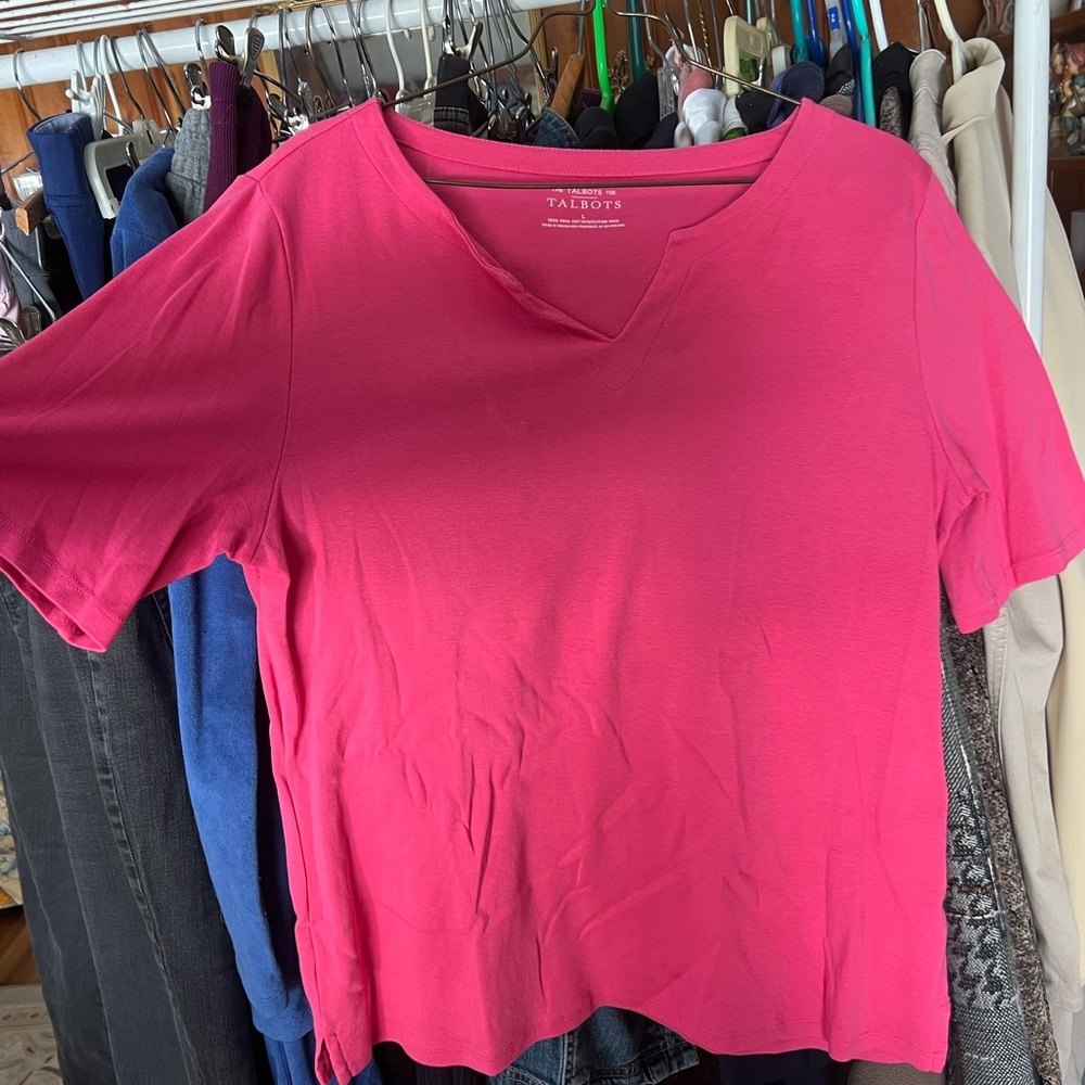Talbots Fuchsia Short Sleeve Top